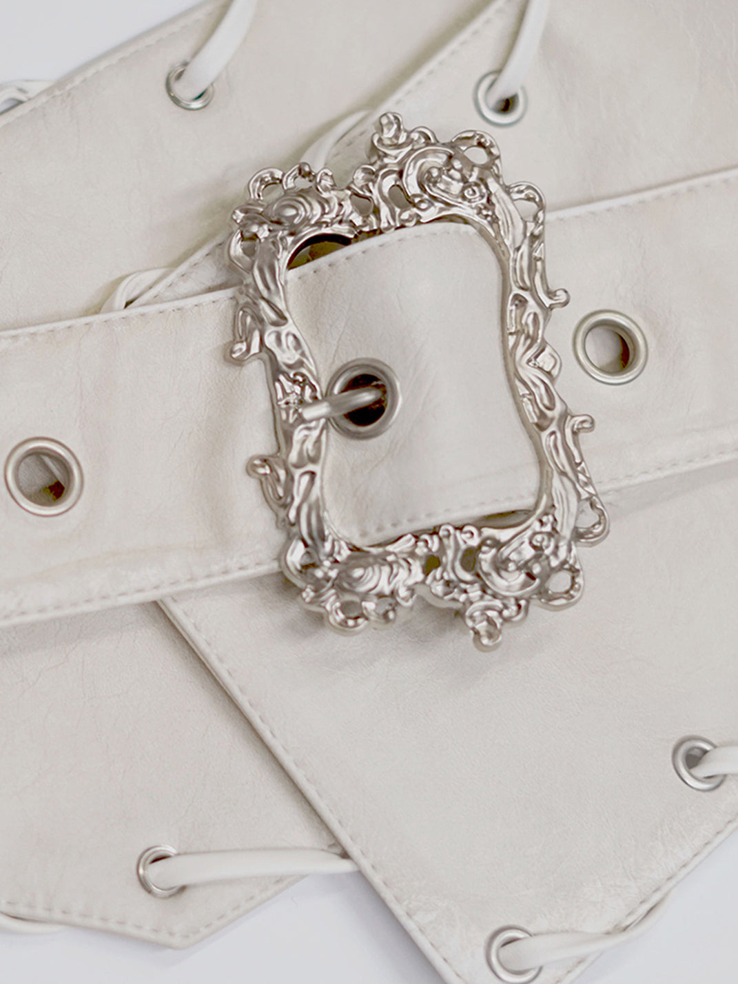 CestNous|Women's Vintage Carved Buckle Waist Belt-White - PSYLOS 1, CestNous|Women's Vintage Carved Buckle Waist Belt-White, Belt, CestNous, PSYLOS 1
